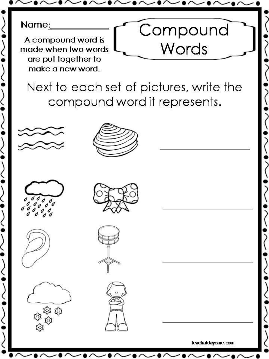 10 Printable Compound Word Worksheets 1st 2nd Grade ELA Worksheets Etsy 10 Printable Compound Word Worksheets 1st 2nd Grade ELA Worksheets Etsy