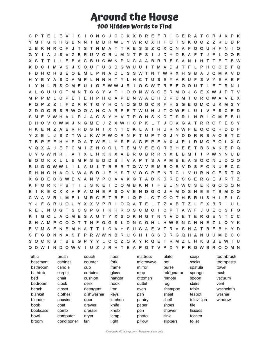 Difficult Word Search Puzzle Free Challenge Printable Growing Play