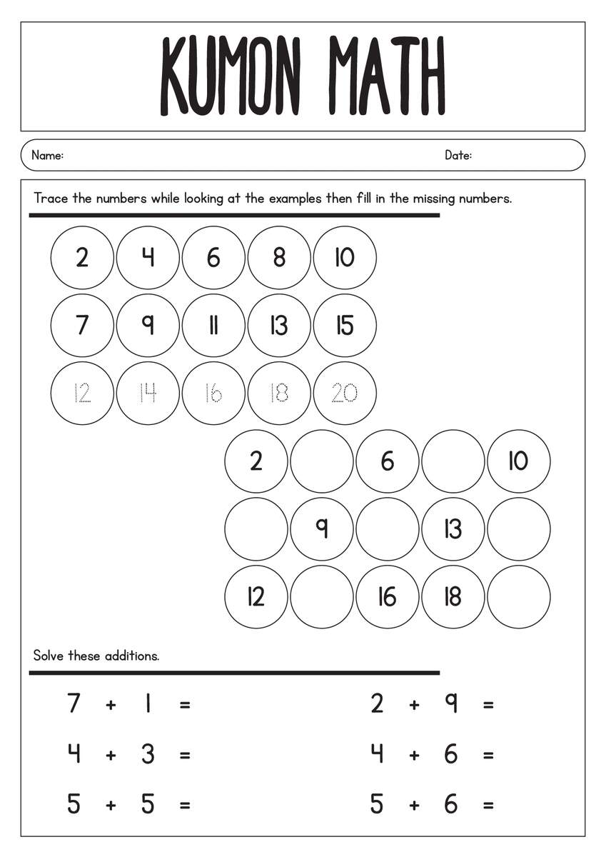 12 First Grade Kumon Worksheets Free PDF At Worksheeto 12 First Grade Kumon Worksheets Free PDF At Worksheeto