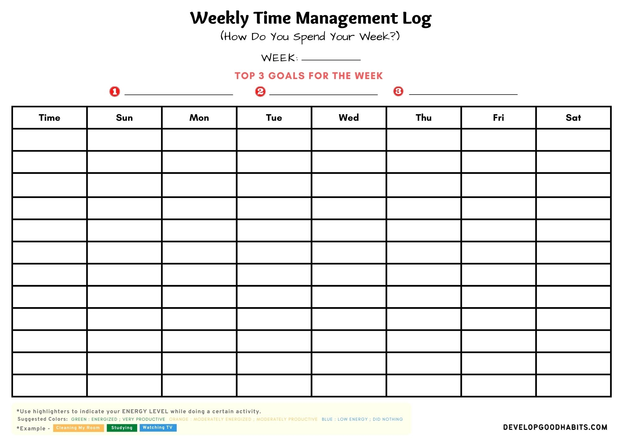 12 Time Management Worksheet For Students Adults Develop Good Habits Free Time Management Templates Smartsheet