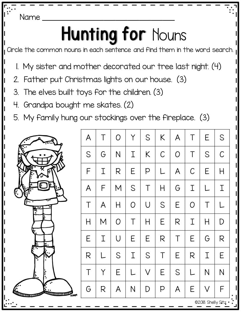 Christmas Phonics Worksheet Free Printable Digital PDF