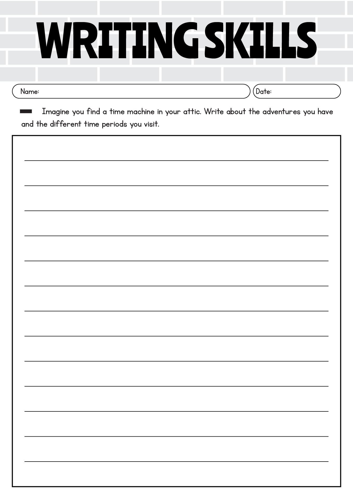 Writing Worksheets For Creative Kids Free PDF Printables EdHelper