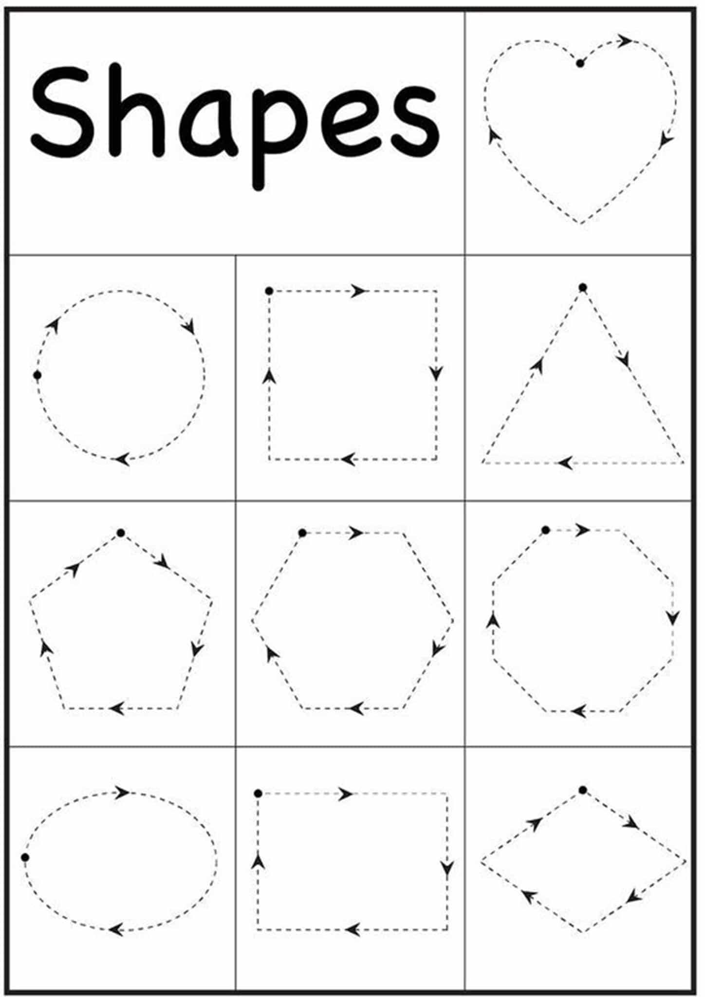 15 FREE Tracing Shapes Worksheets For Preschool Kids My Happy Homeschooling 15 FREE Tracing Shapes Worksheets For Preschool Kids My Happy Homeschooling