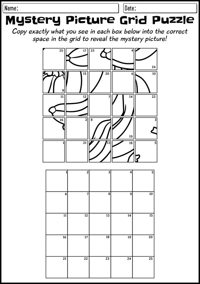 15 Mystery Grid Drawing Worksheets Free PDF At Worksheeto