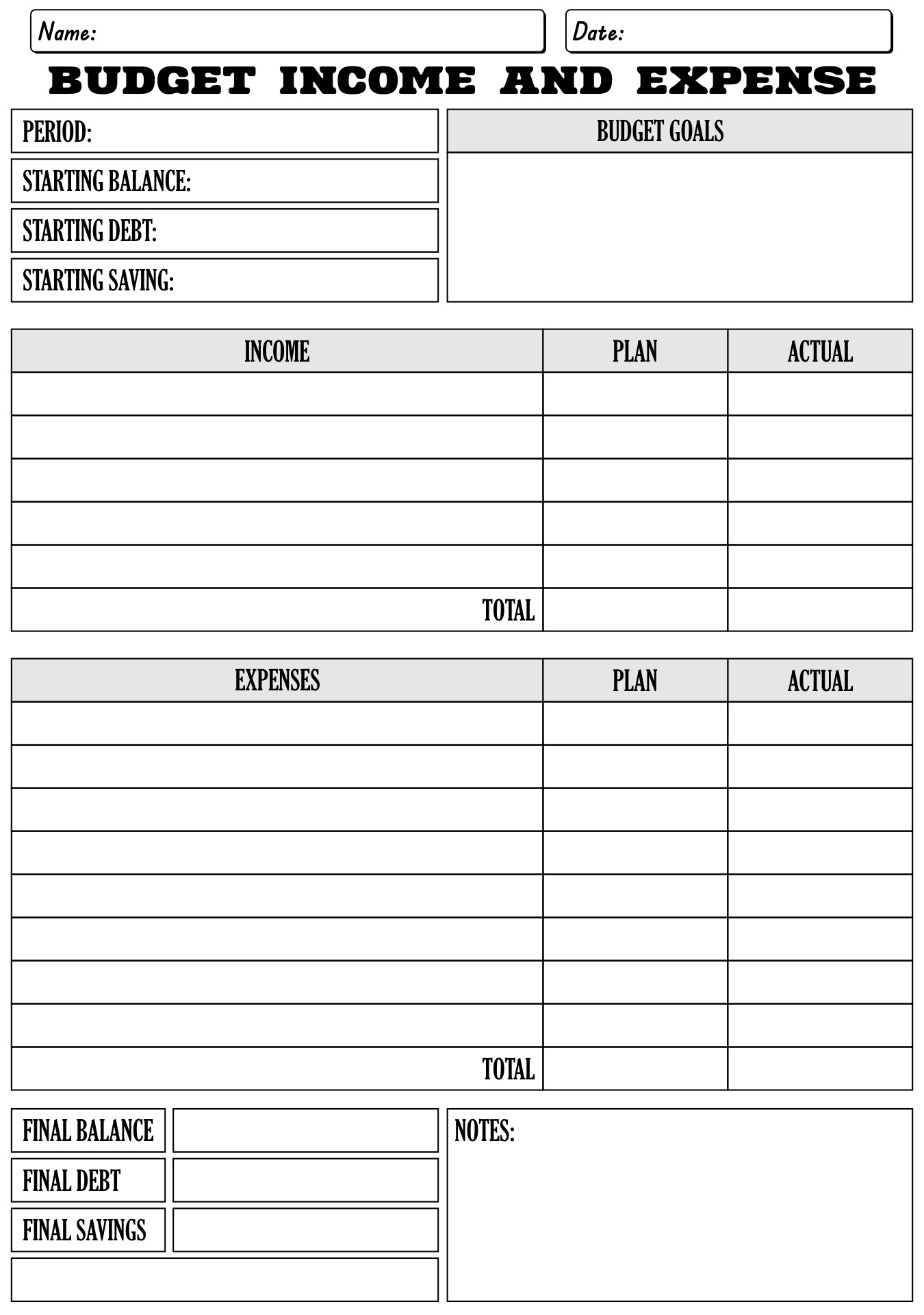 17 Free Income And Expense Worksheet Free PDF At Worksheeto