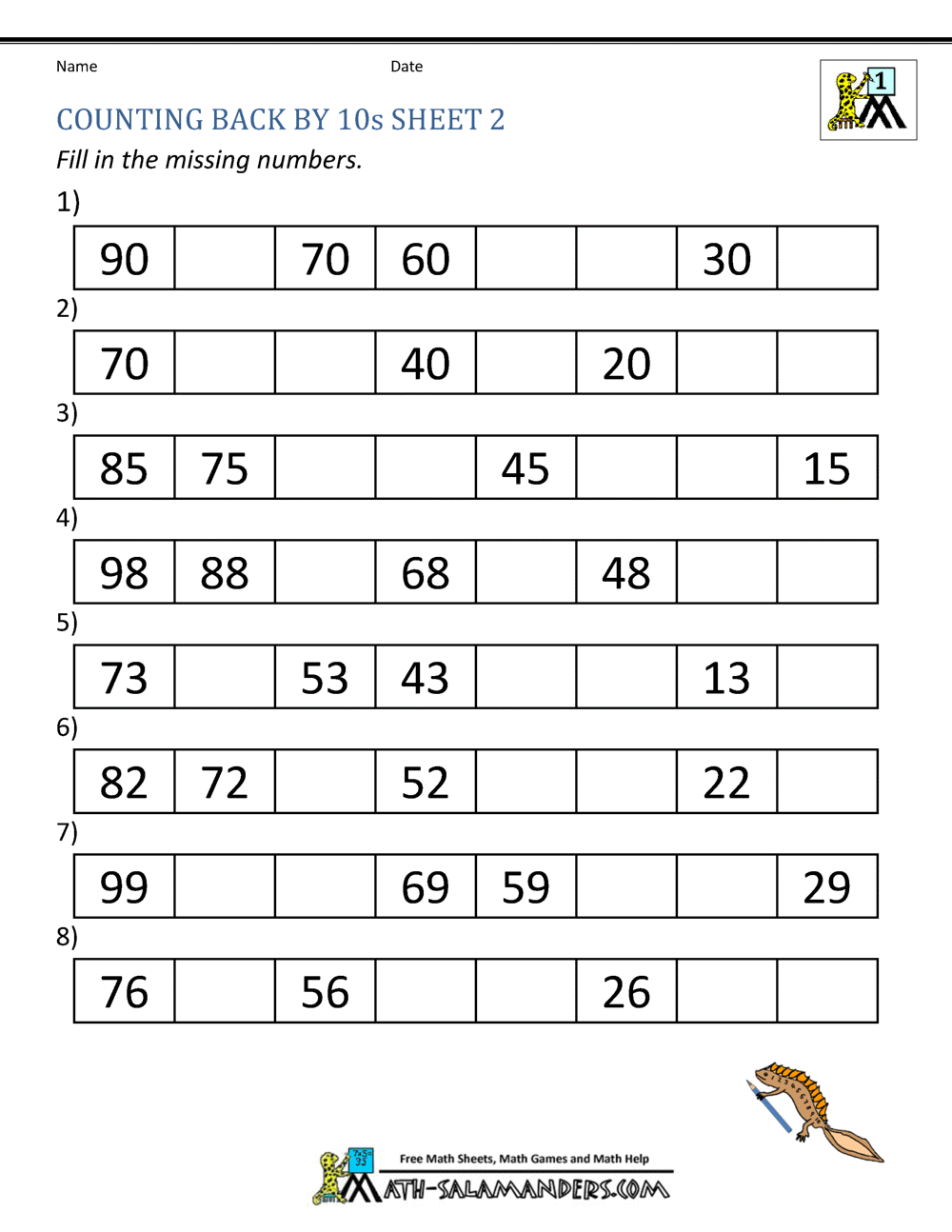 Counting By 2s Worksheets