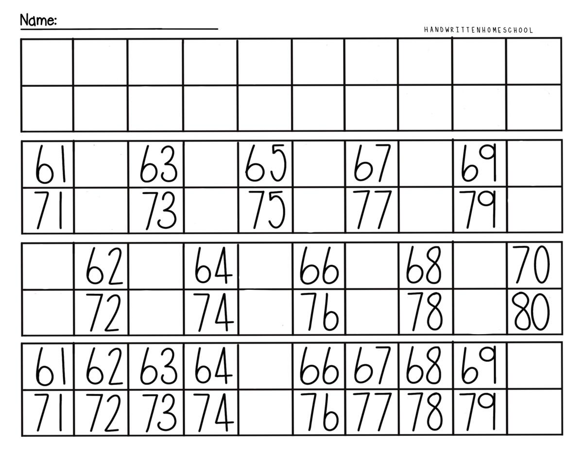 FREE Printable Fill In The Missing Number Worksheets
