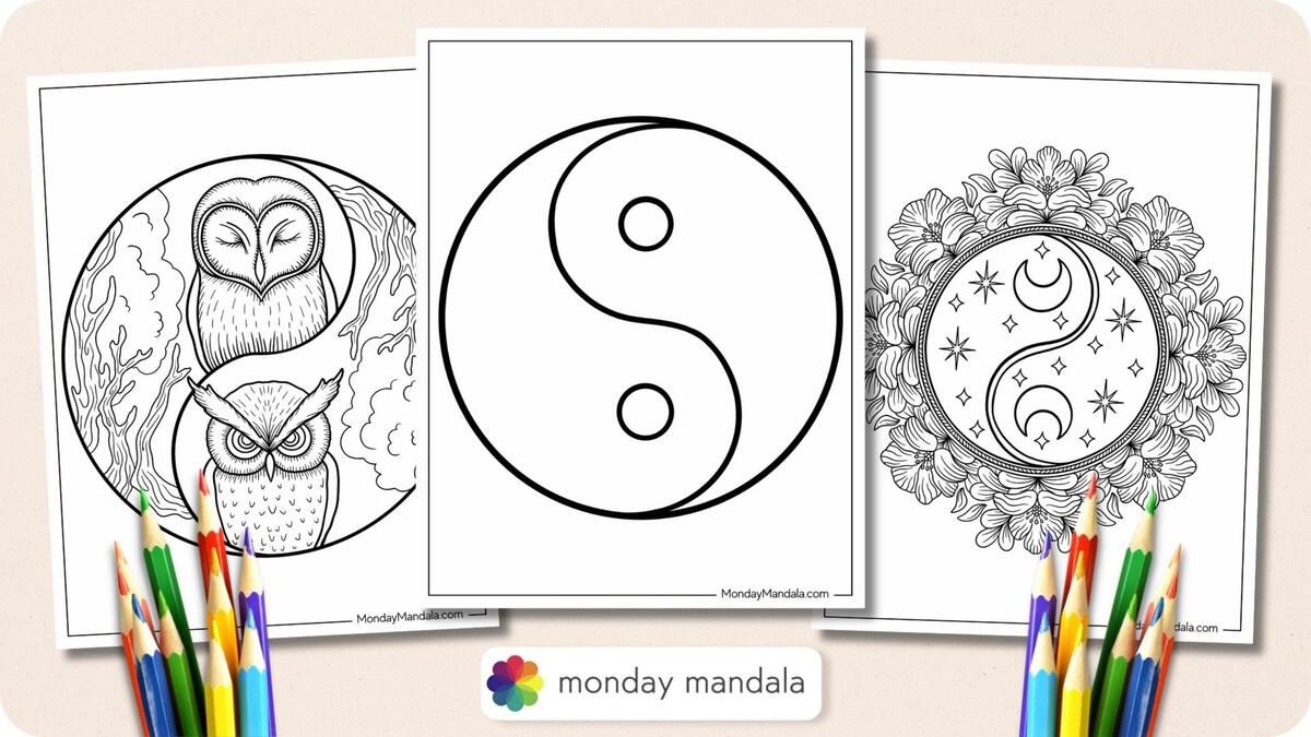 20 Yin Yang Coloring Pages Free PDF Printables 20 Yin Yang Coloring Pages Free PDF Printables