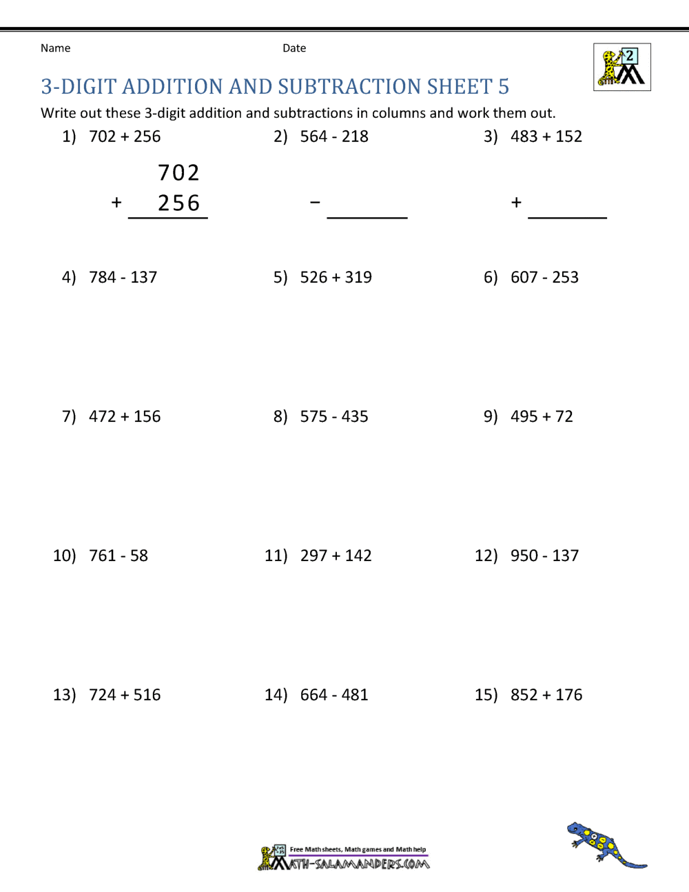 3 Digit Addition Worksheets Superstar Worksheets