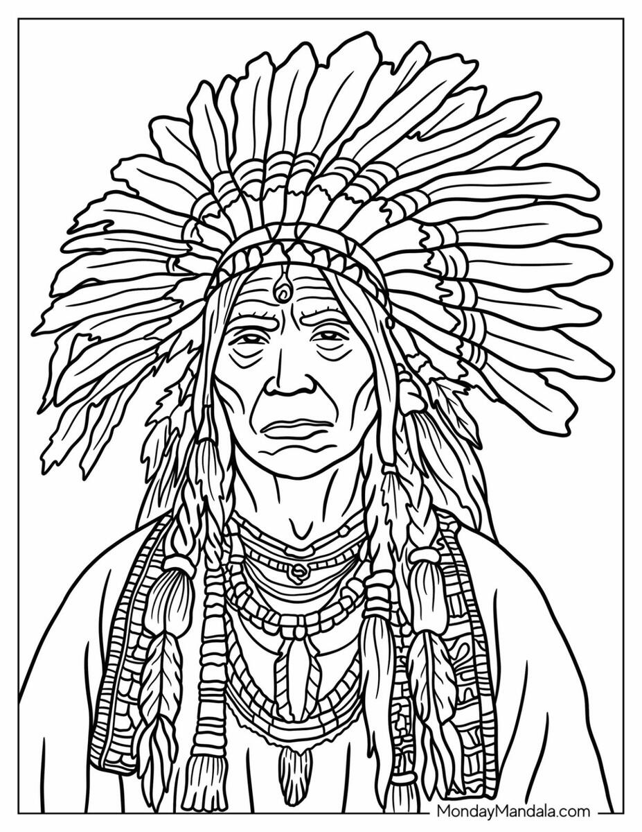 36 Native American Coloring Pages 100 Free Printables