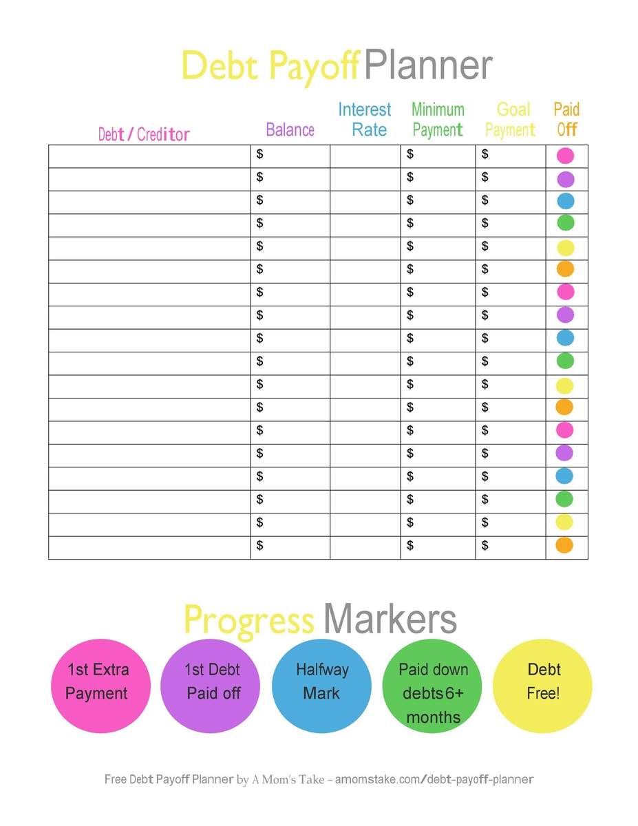 38 Debt Snowball Spreadsheets Forms Calculators