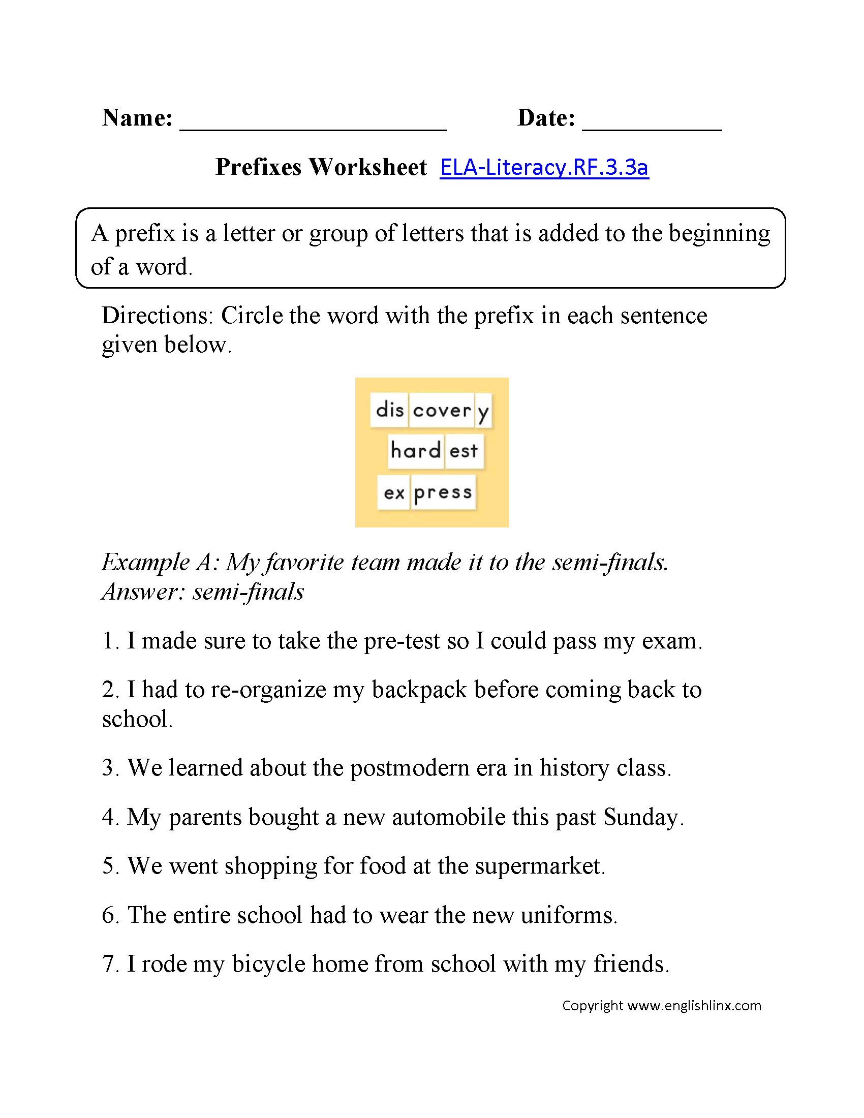 3rd Grade Common Core Reading Foundational Skills Worksheets