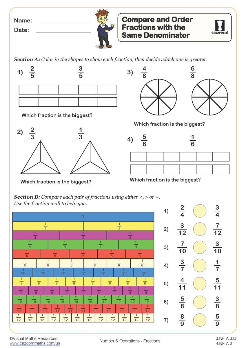 Equivalent Fractions Worksheets