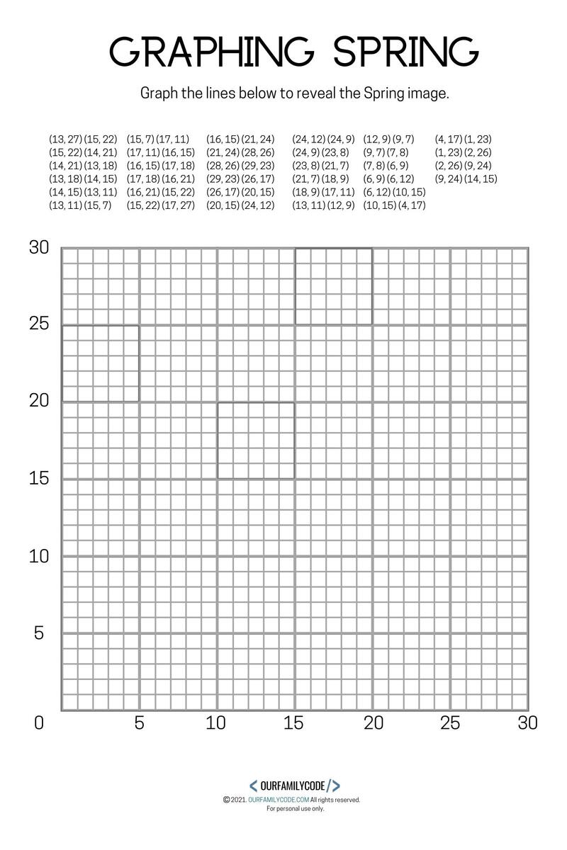 4 Free Spring Graphing Math Worksheets Our Family Code Worksheets Library