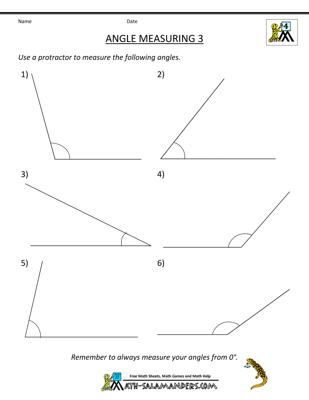 Turning Angles B Fun And Engaging 4th Grade PDF Worksheets Cazoom Math