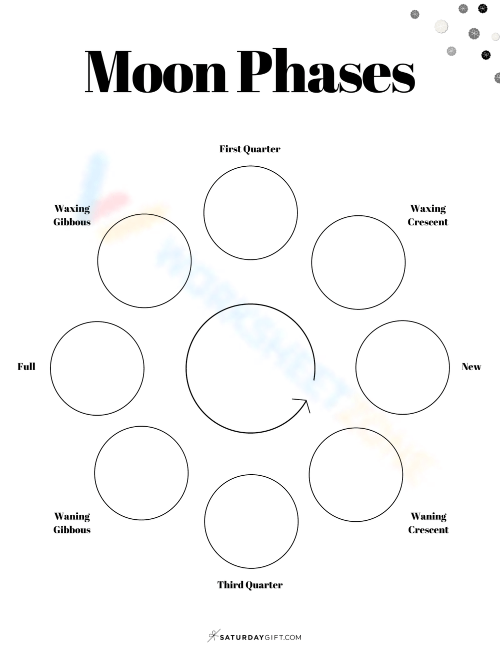 Moon Phases Free Worksheet SKOOLGO