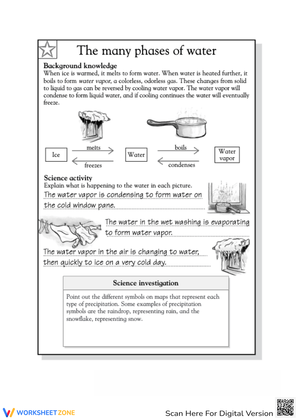 4th Grade Water Worksheets Printable Space Science Worksheets For Kids 3rd 4th Grade With Answer Key Made By Teachers