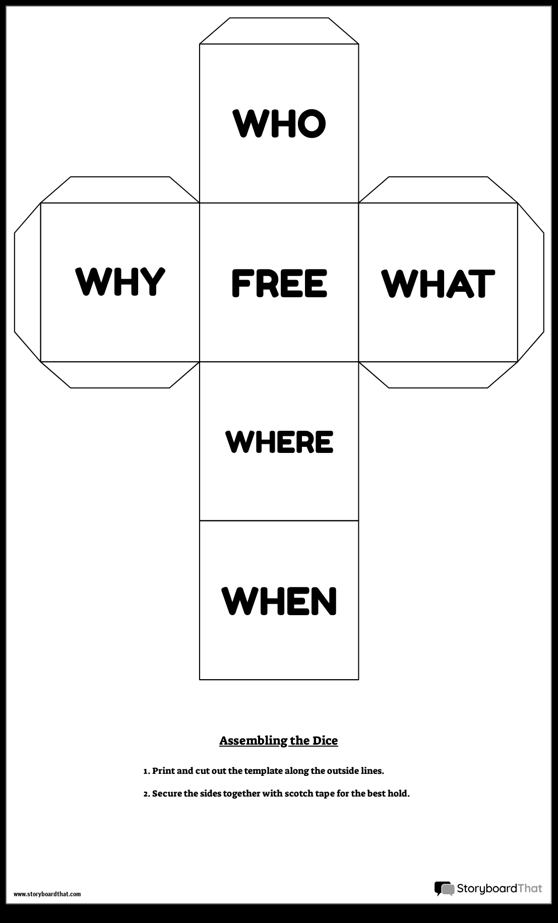 5 Ws Dice Storyboard By Lauren