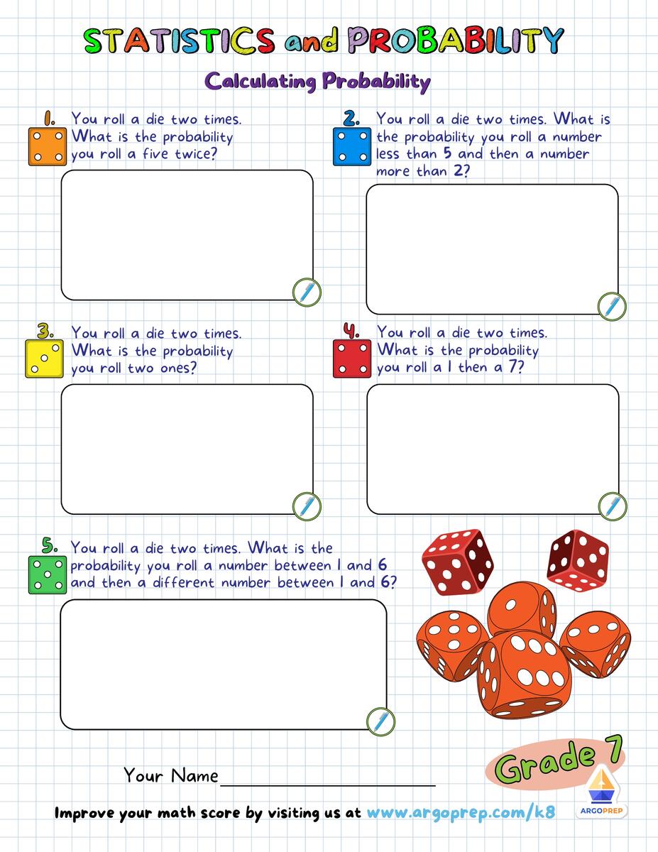 7th Grade Ratios amp Proportional Relationships Simple Probability Worksheets For Free ArgoPrep