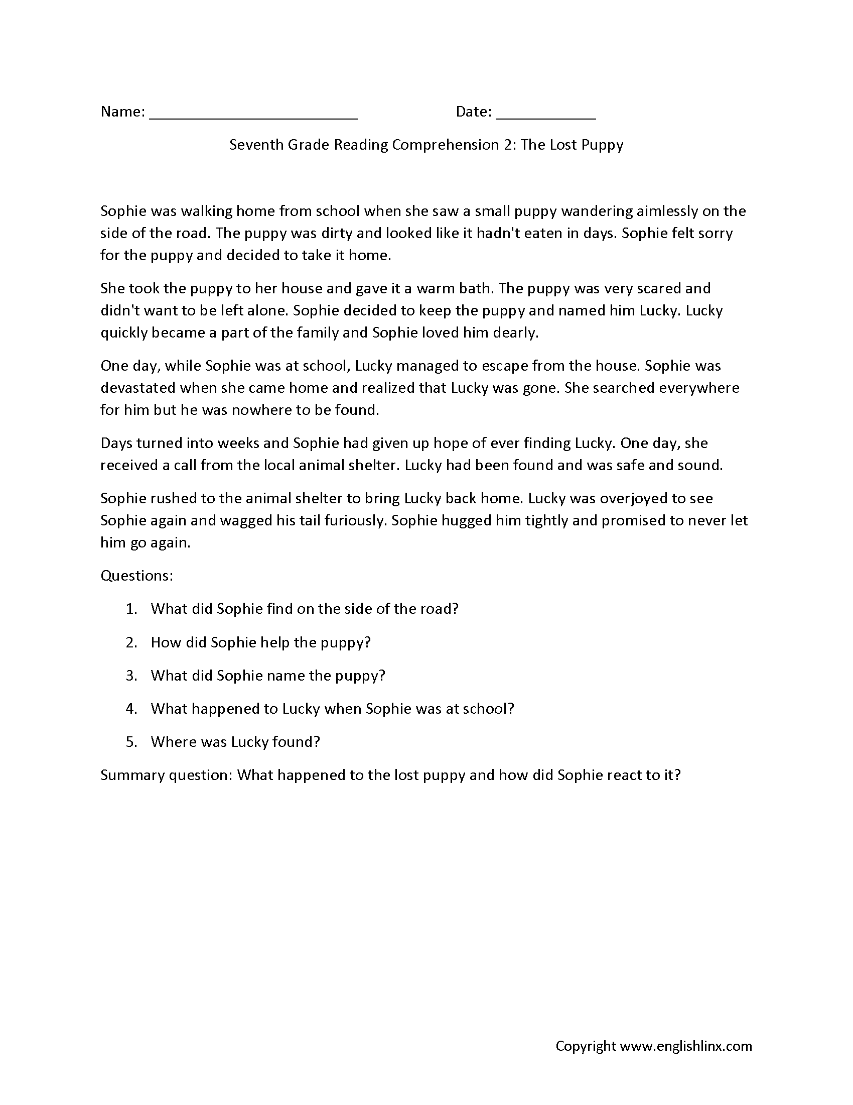 16 Comprehension Reading English Worksheets Free PDF At Worksheets Library