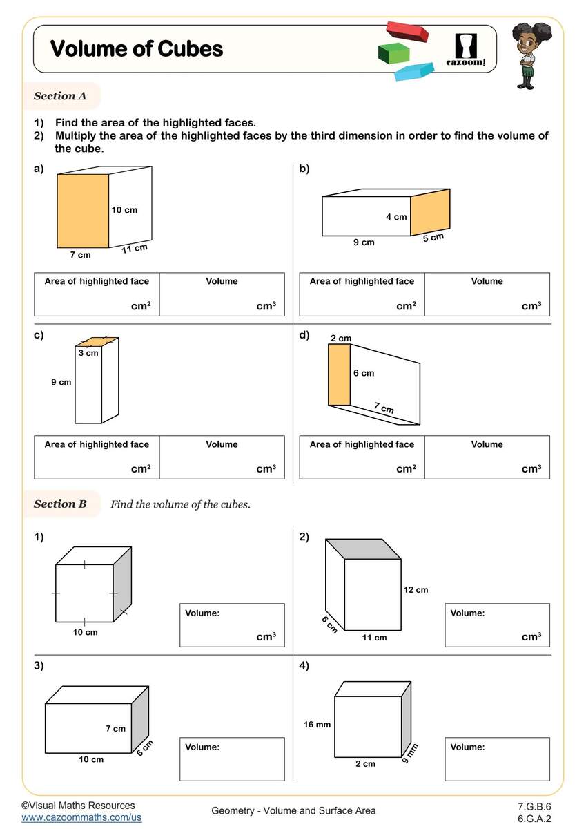 7th Grade Volume And Surface Area Worksheets PDF Printable Worksheets Cazoom Math