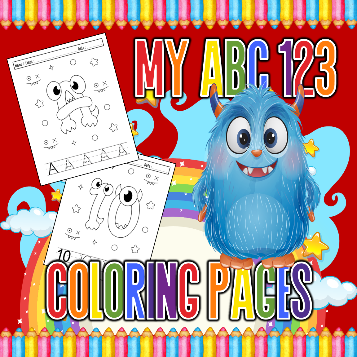 ABC 123 Monster Coloring Pages Made By Teachers ABC 123 Monster Coloring Pages Made By Teachers
