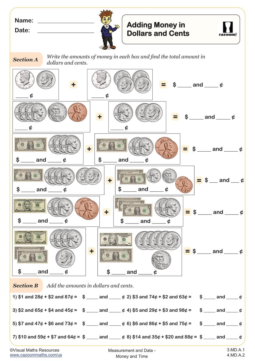 Counting Money Worksheets