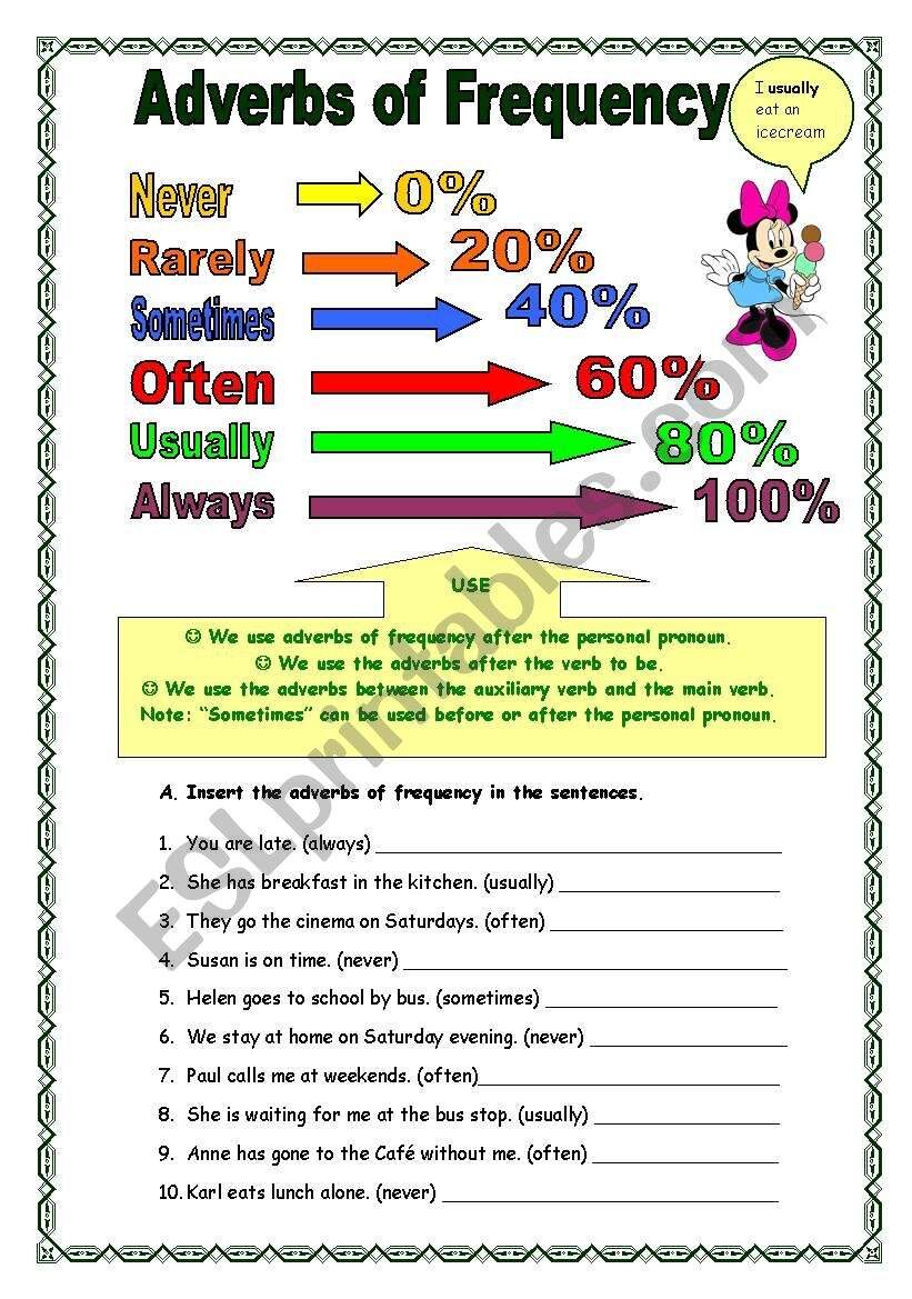Adverbs Of Frequency 23 02 09 ESL Worksheet By Manuelanunes3 Adverbs Of Frequency 23 02 09 ESL Worksheet By Manuelanunes3