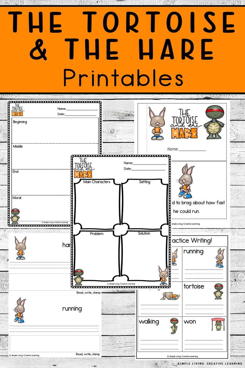 Aesop S Fables Printables The Tortoise And The Hare Printables Simple Living Creative Learning