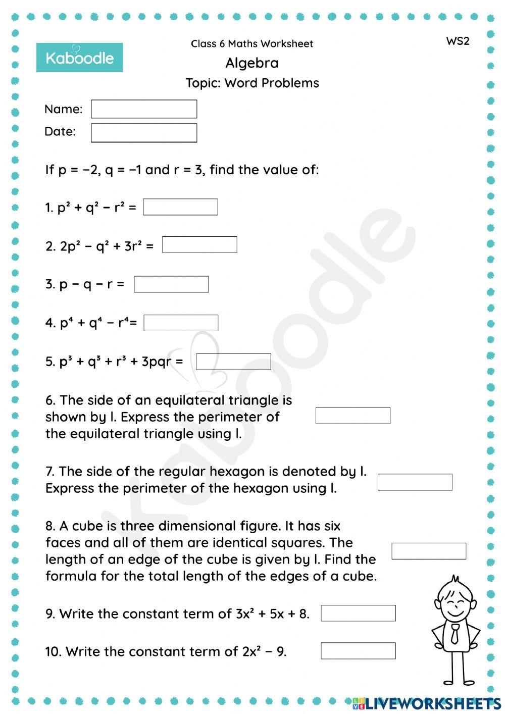 Algebra Word Problems Interactive Worksheet Worksheets Library Algebra Word Problems Interactive Worksheet Worksheets Library