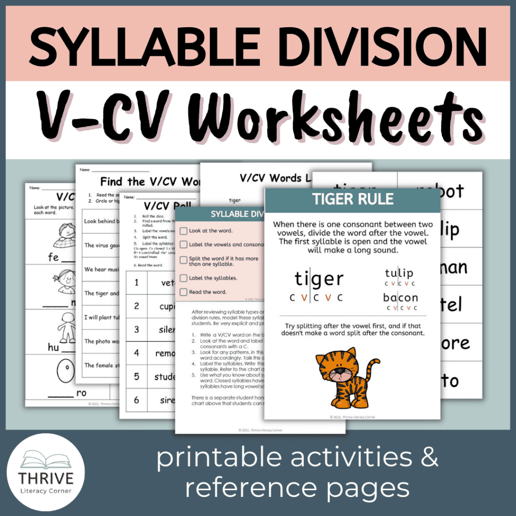 All About The Open Syllable FREE Anchor Charts