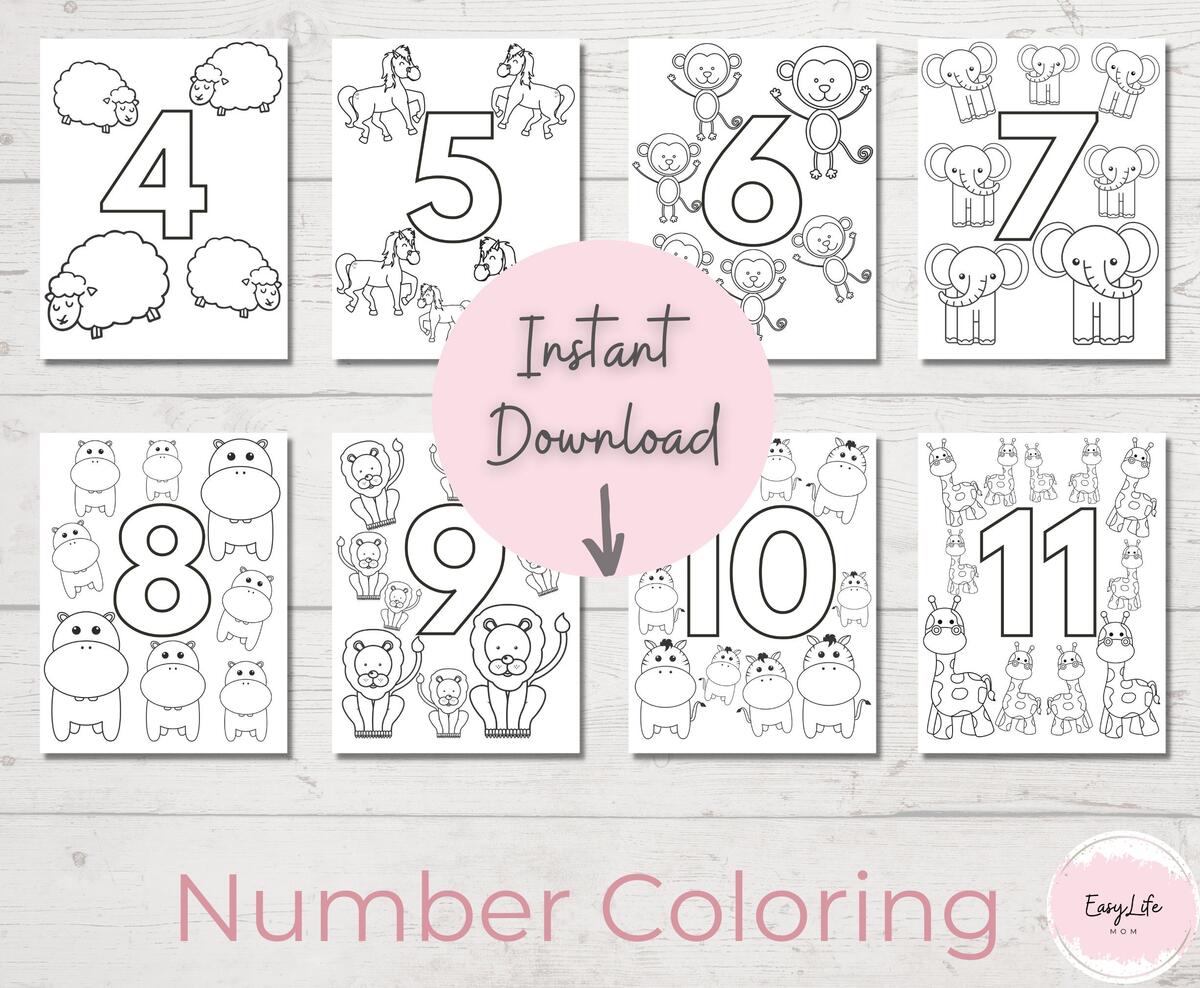Alphabet Number Coloring Pages ABC 123 Learning PDF Download Etsy Alphabet Number Coloring Pages ABC 123 Learning PDF Download Etsy