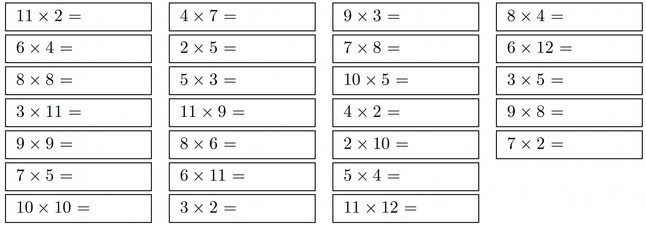 Arrays Is There An Easier Way To Generate A Multiplication Table TeX LaTeX Stack Exchange 7 Times Table