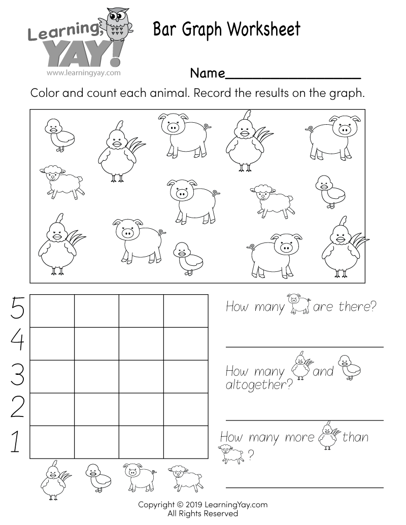 Bar Graph Worksheet For 1st Grade Free Printable Bar Graphs First Grade