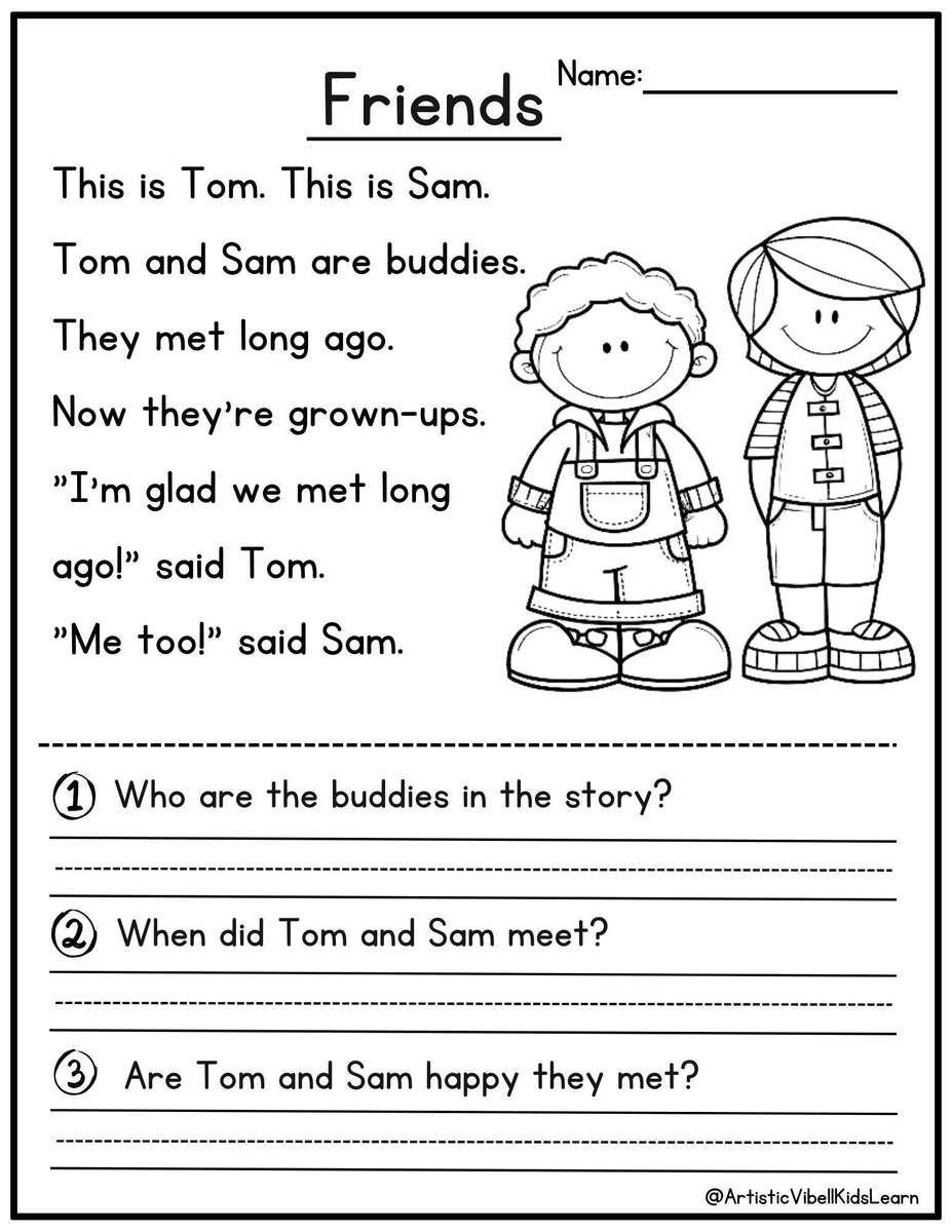 Buy 100 First Grade Reading Comprehension Passages Worksheets Sentences Reading Worksheet Fluency Worksheet English Learing Kindergarten Online In India Etsy 1st Grade Worksheets Free PDFs And Printer Friendly Pages