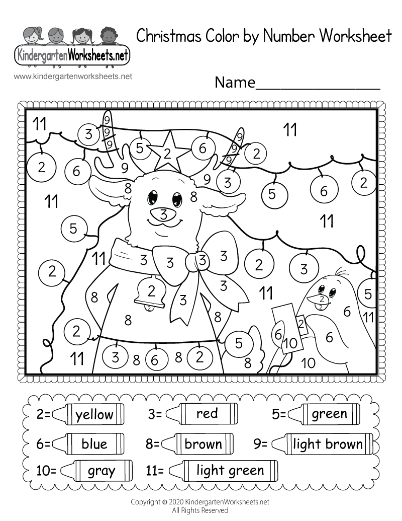 Christmas Color By Number Worksheet Free Printable Digital PDF Christmas Color By Number Worksheet Free Printable Digital PDF