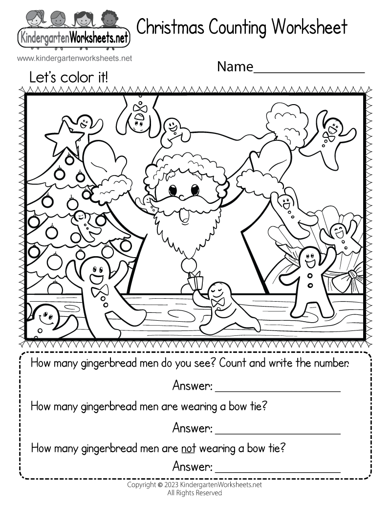 Christmas Counting Worksheet Free Printable Digital PDF FREE Christmas Worksheets