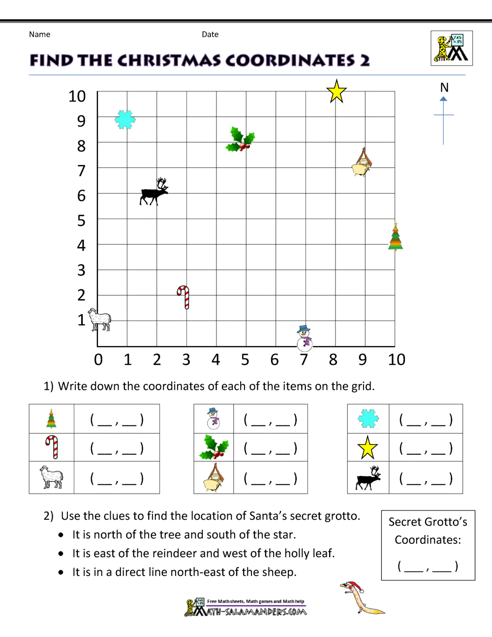 Christmas Math 5th Grade Worksheets