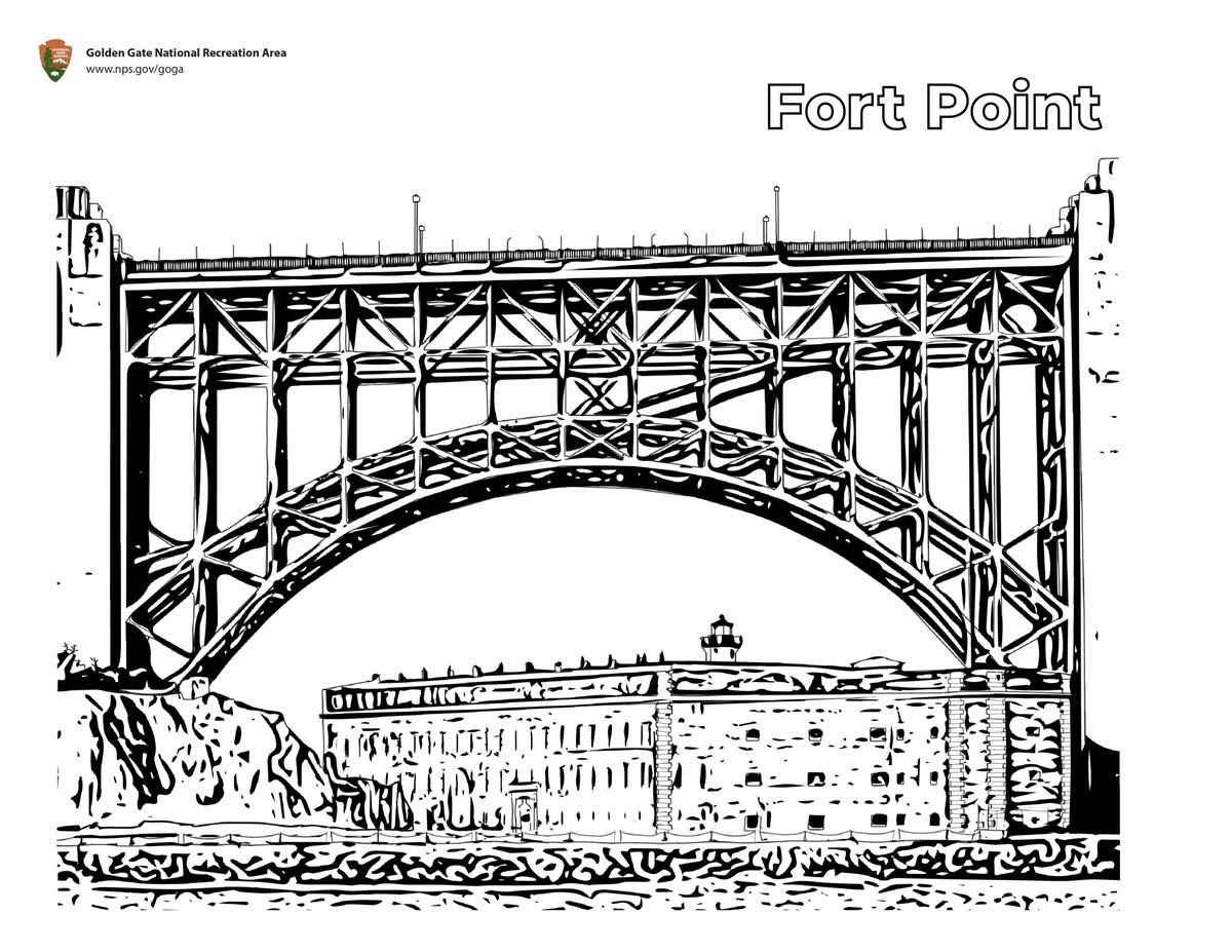San Francisco S Iconic Bridge California United States Countries Cities And Monuments Coloring Pages