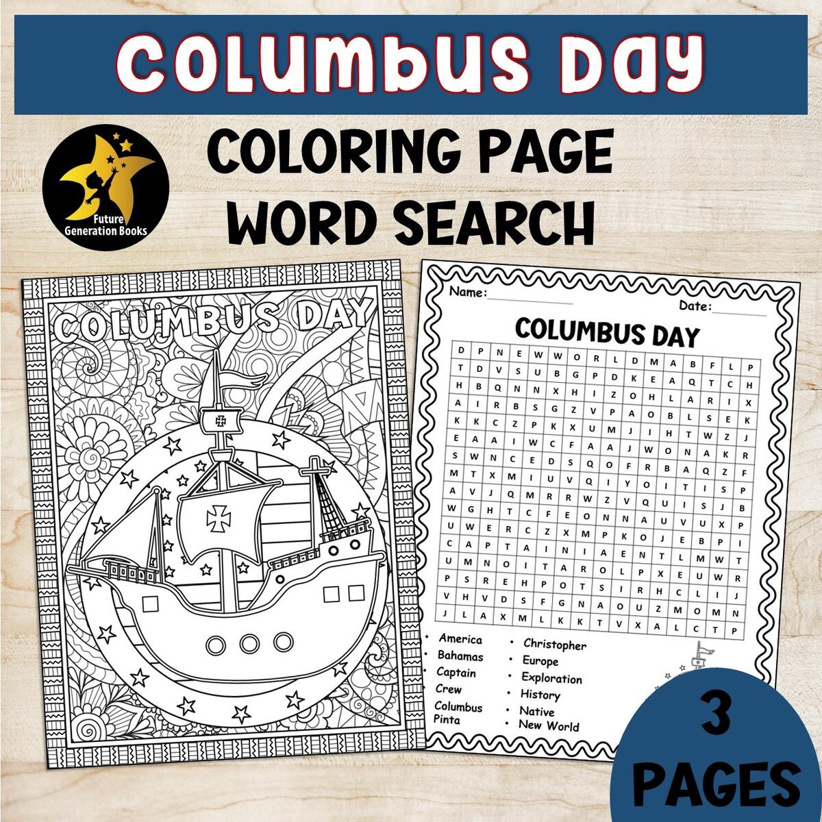 Columbus Day Activities Word Search Coloring Page October Worksheets Made By Teachers Columbus Day Activities Word Search Coloring Page October Worksheets Made By Teachers