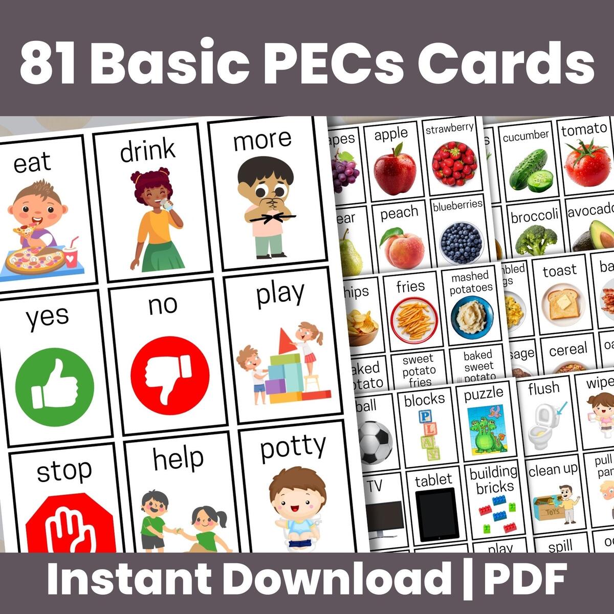 Communication Skills Game Essential Home Activities Visual Cards For Autism PECS Dementia SEN Communication Support Visual Communication Cards