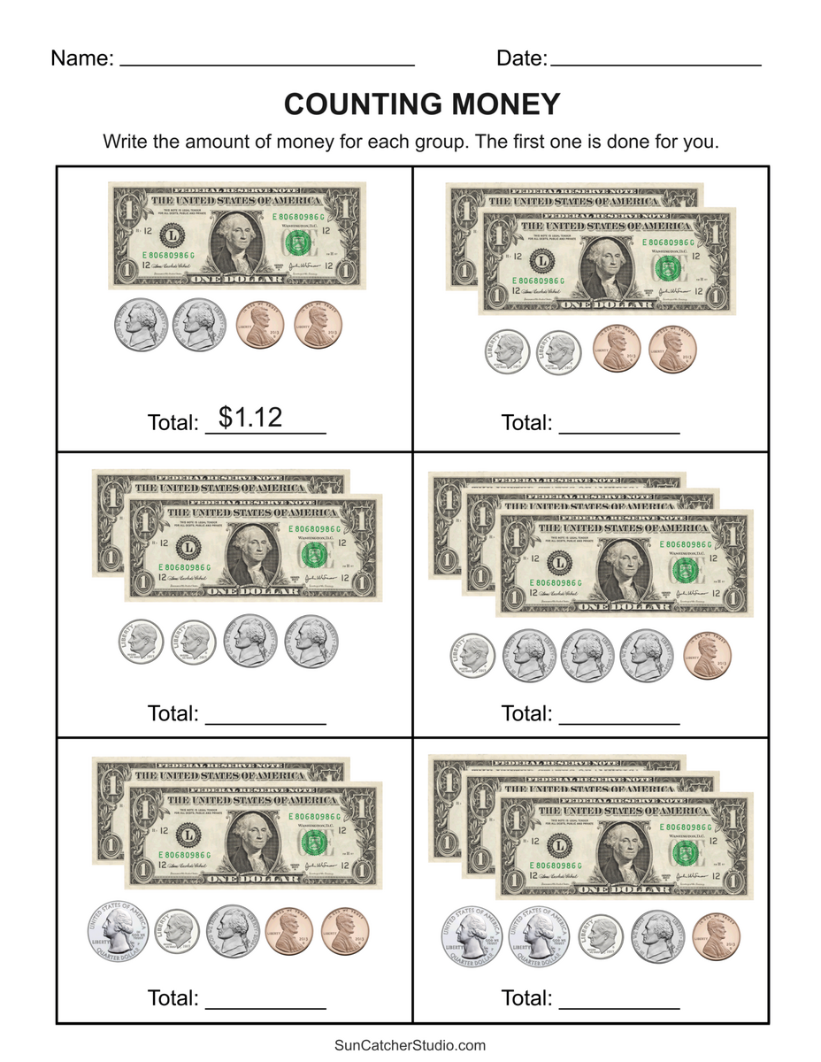 Counting Money Worksheets Money Math Free Printables Lettering SVG Files Tools Apps Money Addition Worksheet Collection 4th Grade