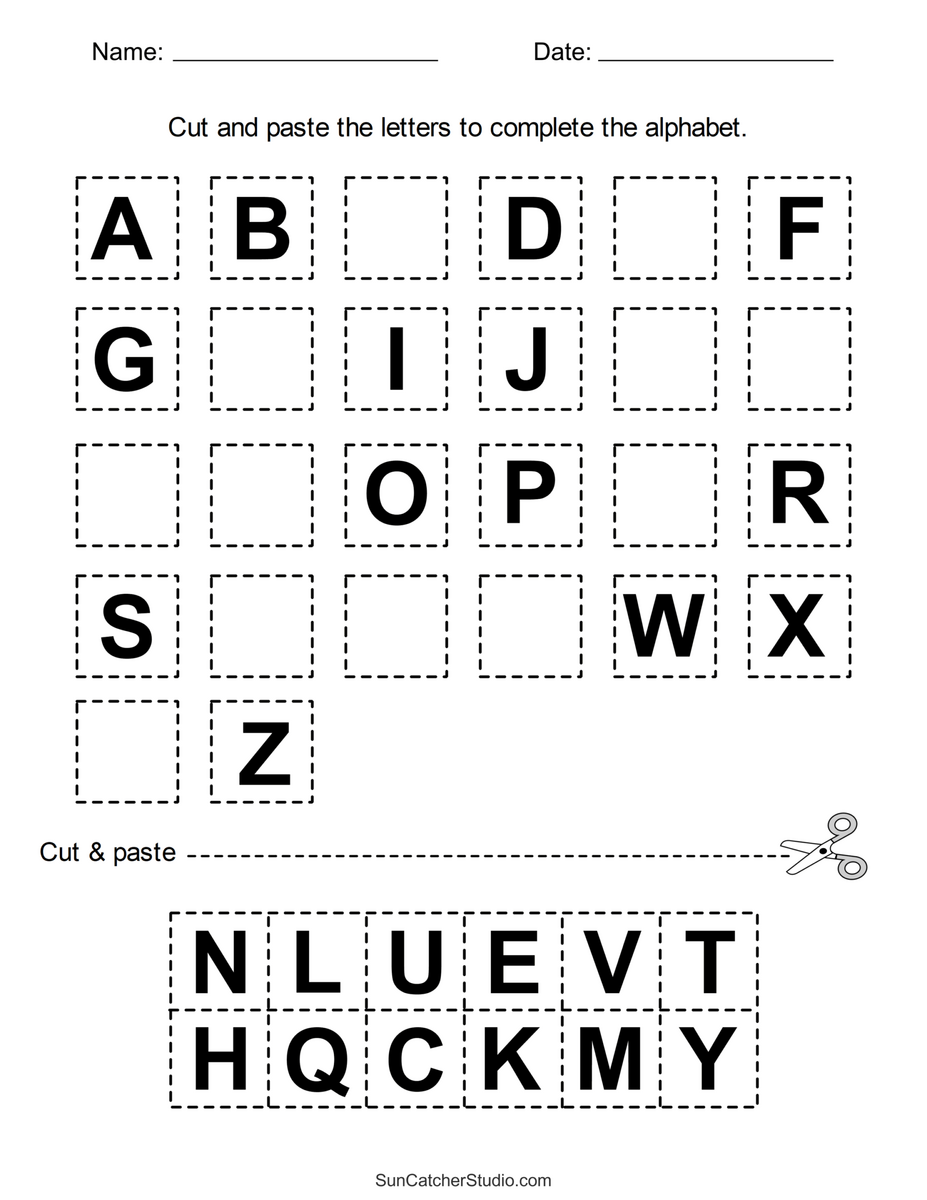 Cut And Paste Worksheets Printable Activities For Kids Free Printables Lettering SVG Files Tools Apps Preschool Worksheets Superstar Worksheets