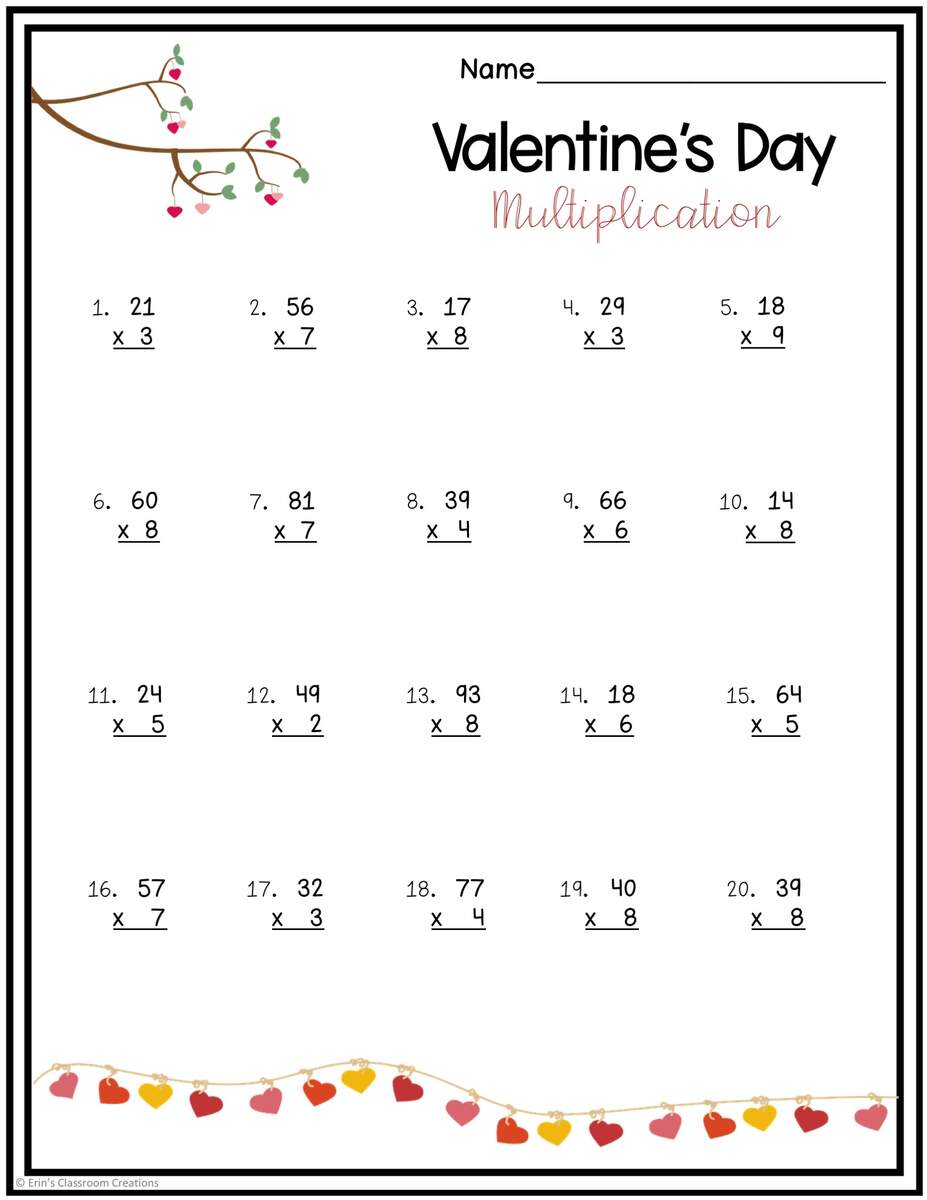 Free Valentines Day Color By Number Printables PDF