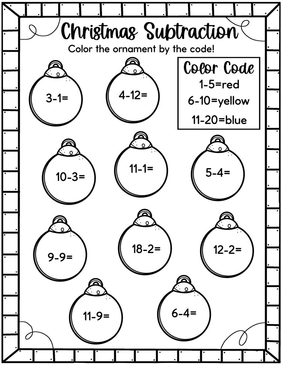 Christmas Color By Number Pages
