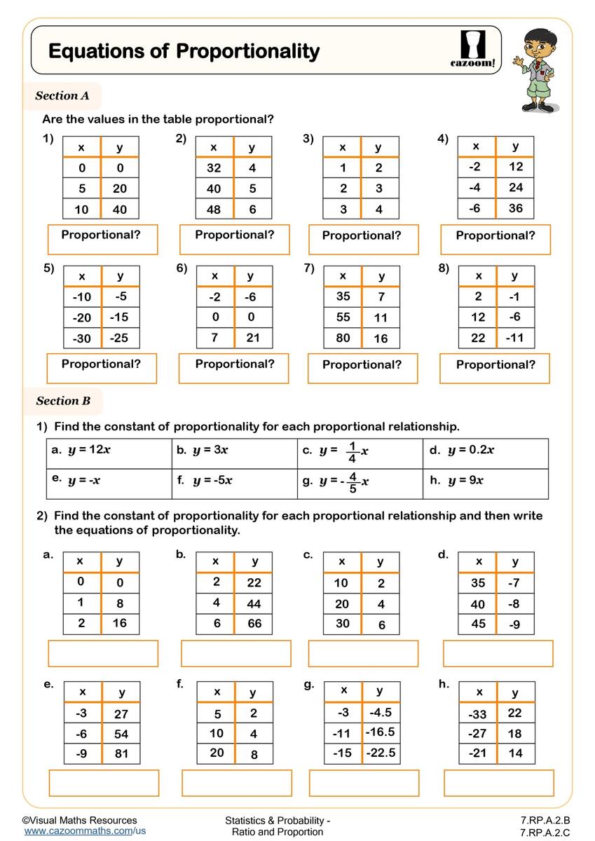 Equations Of Proportionality Worksheet Fun And Engaging 7th Grade Statistics And Probability Worksheet Cazoom Math 7th Grade Word Problems Proportional Relationship Equations Worksheets For Free ArgoPrep