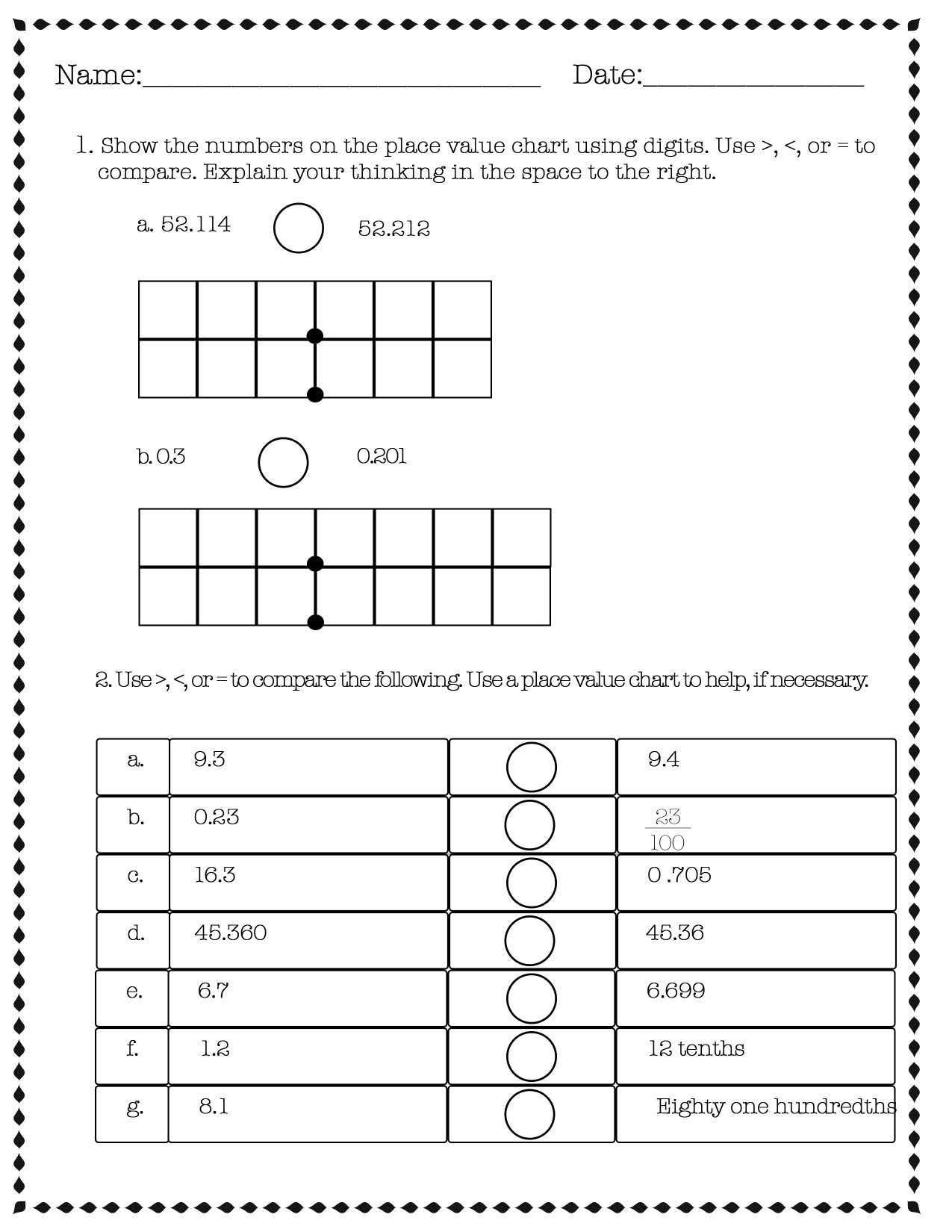 Student Print Materials K 5