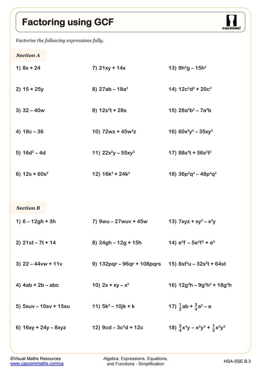 Factoring Difference Of Two Squares Worksheets Library