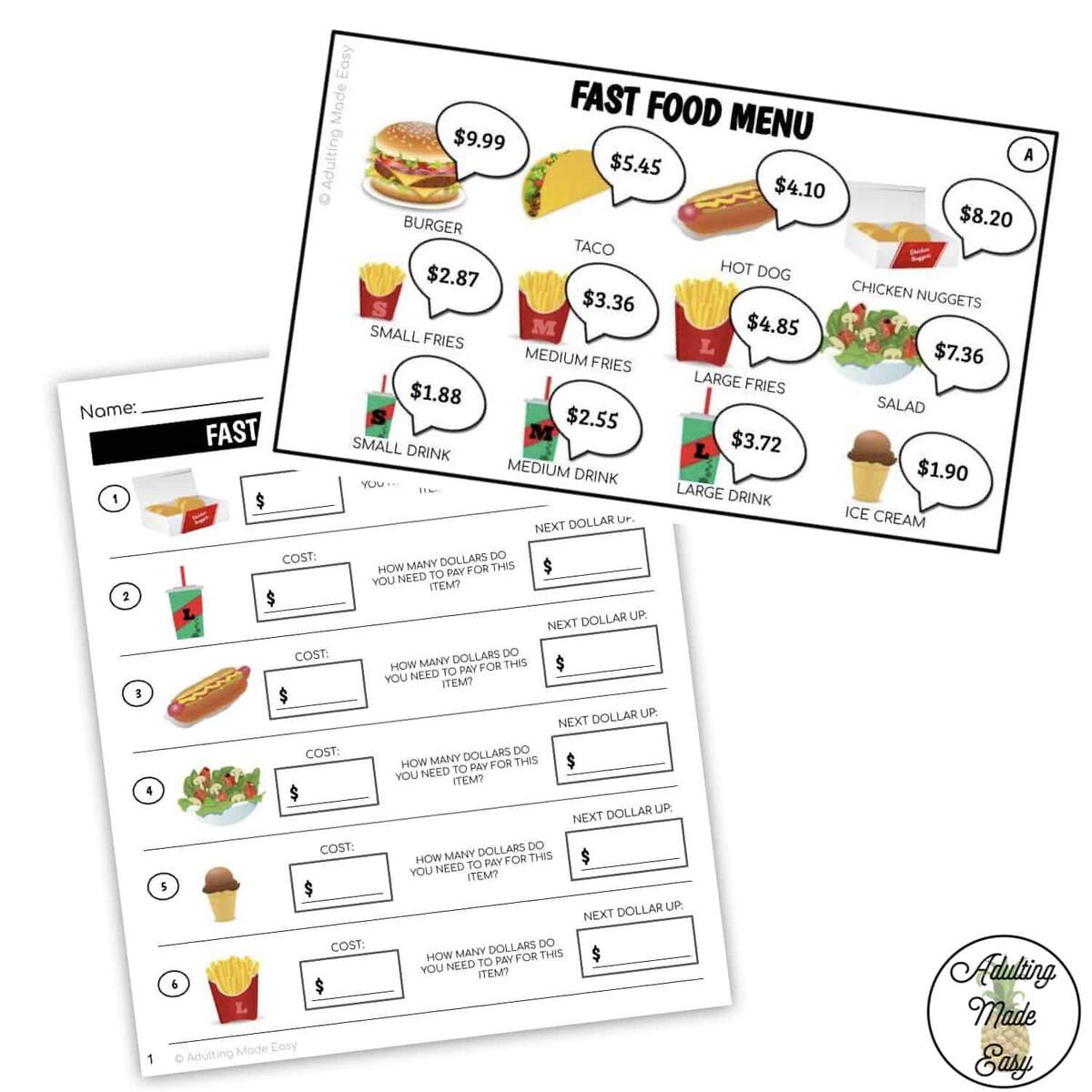 Free Fast Food Menu Template To Edit Online