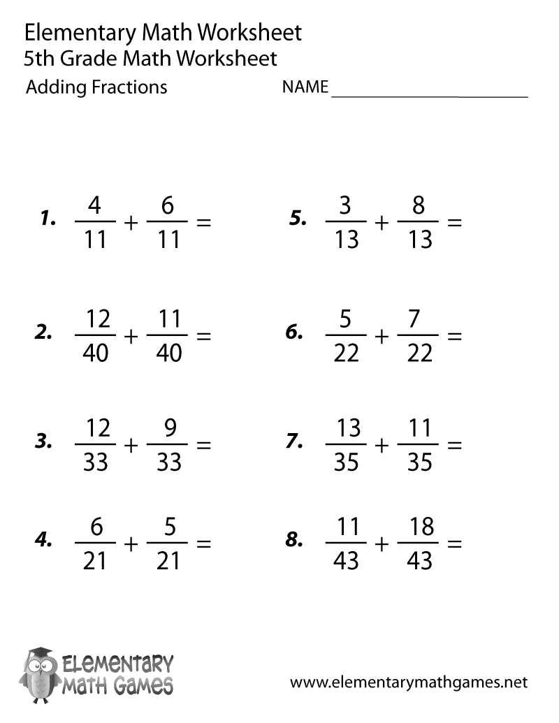 5th Grade Fractions Worksheets PDF Printable Worksheets Cazoom Math